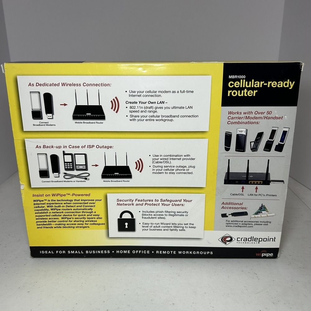 Cradlepoint MBR1000 3G/4G Mobile Broadband Router Cellular-Ready WiFi N‎ - Picture 5 of 8